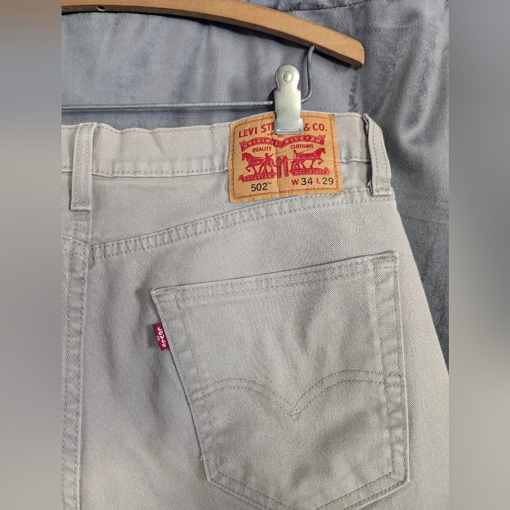Levi's 502 Tan Denim Jeans 34 x 29